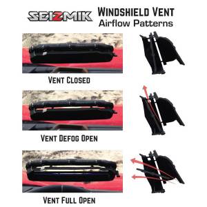 HighLifter - High Lifter Seizmik Toolless Versa-Vent Scratch Resistant Hard Coated Windshield Kit for Polaris (2019-23) RZR 1000 XP - Image 4