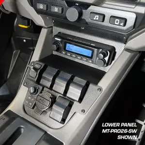 Rugged Radios - Rugged Radios Lower Accessory Panel for Polaris (2026) RZR Pro R Ultimate, w/ 10.4 Inch Touchscreen (Rocker Switch) - Image 3