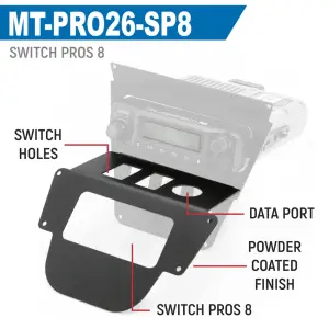 Rugged Radios - Rugged Radios Lower Accessory Panel for Polaris (2026) RZR Pro R Ultimate, w/ 10.4 Inch Touchscreen (Rocker Switch) - Image 4