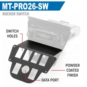 Rugged Radios - Rugged Radios Lower Accessory Panel for Polaris (2026) RZR Pro R Ultimate, w/ 10.4 Inch Touchscreen (Switch Pros 8) - Image 3