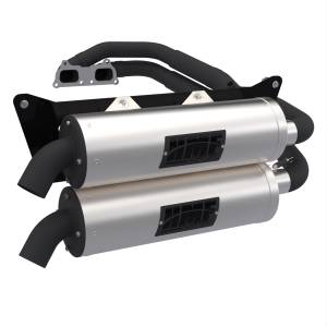 HMF Racing - HMF Exhaust Systems for Polaris (2025) RZR XP 1000, Titan Quiet Series, Dual Full System, Stainless Steel, Billet - Recessed, Blackout End Cap - Image 12