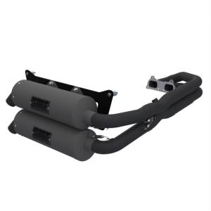 HMF Racing - HMF Exhaust Systems for Polaris (2025) RZR XP 1000, Titan Quiet Series, Dual Full System, Grey - Gun Metal, Billet - Recessed, Blackout End Cap - Image 6