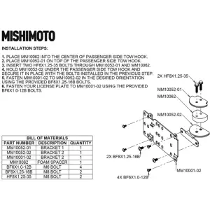 Mishimoto - Mishimoto License Plate Relocation Kit for Chevy (2019-21) Silverado 1500 - Image 8