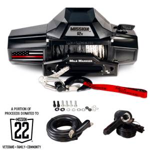 Mile Marker - Mile Marker Mission Winch Flag Series, 12,000 Pound (Thin Red Line Edition) - Image 2