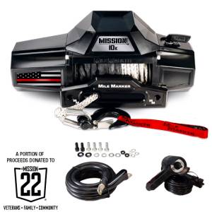 Mile Marker - Mile Marker Mission Winch Flag Series, 10,000 Pound (Thin Red Line Edition) - Image 3