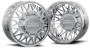 DDC Dually Wheels The Mesh Forged 20x8.25 10x225 Polished 05-10 Ford 15-25 F-450/F-550 Dodge Ram 08-25 4500/5500