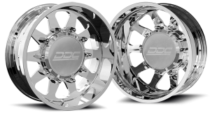 DDC Dually Wheels The Ten Forged 22x8.25 8x170 Polished SS Fronts 99-04 Ford F-350