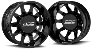 DDC Dually Wheels The Ten Forged 22x8.25 8x210 Black/Mill SS Fronts 11-25 Silverado/Sierra 3500