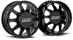 DDC Dually Wheels The Ten Forged 22x8.25 8x210 Black/Mill 11-25 Silverado/Sierra 3500