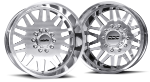 DDC Dually Wheels Aftermath Polished 22x8.25 8x200 SS Fronts 19-25 Dodge Ram 3500