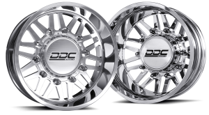 DDC Dually Wheels Aftermath Polished 22x8.25 8x200 SS Fronts 05-25 Ford F-350 11-14 F-450