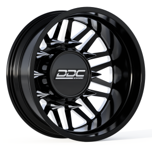 DDC Wheels - DDC Dually Wheels Aftermath Black/Milled 20X8.25 10X225 Super Duty/Ram Dually Wheel Kit F-450 05-10 F-450 15-25 Ram 4500 08-25 - Image 2