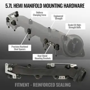 BD Diesel Performance - BD Diesel Exhaust Manifold Braket / Bolt Spacer Kit for Dodge/Ram (2009-26) 1500 / (2009-18) 2500/3500 / Dodge (2011-26) Durango / Jeep (2011-24) Grand Cherokee / (2022-23) Wagoneer - Image 3