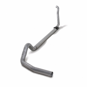 Diamond Eye 4" Turbo Back Exhaust, Ford (1994-97) F250/F350, 7.3L Power Stroke, Single, Aluminized (No Muffler) Retains Cat