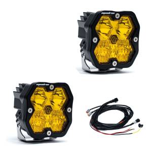 Baja Designs - Baja Designs Squadron 2.0 Sport Black LED Auxiliary Light Pod Pair - Universal (Spot Light Pattern, Baja Amber Lens, No Harness) - Image 3