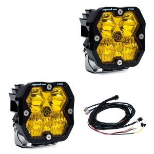 Baja Designs - Baja Designs Squadron 2.0 Pro Black LED Auxiliary Light Pod Pair - Universal (Driving/Combo Light Pattern, Amber Lens, No Harness) - Image 2