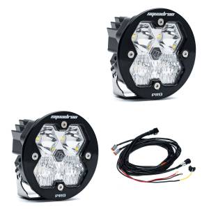 Baja Designs - Baja Designs Squadron-R 2.0 Pro Black LED Auxiliary Light Pod Pair - Universal (Wide Cornering Light Pattern, Amber Lens, w/ Harness) - Image 3