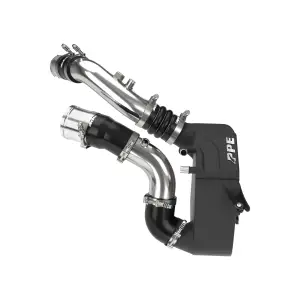 PPE Air-to-Water Intercooler w/ Polished Pipes for Ford (2011-26) 6.7L Power Stroke (Black)
