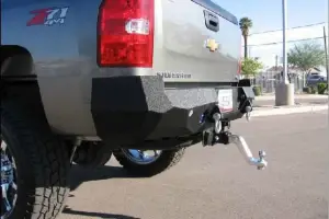 Iron Bull Bumpers - Iron Bull Rear Bumper for Chevrolet (2007-14) 2500/3500 Silverado, Parking Sensor Cutouts Available - Image 2