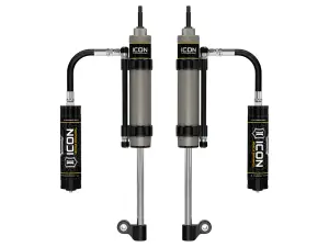 ICON V.S. 2.5 Aluminum Series RXT Shock Absorbers, Omega Bypass Remote Reservoir for Toyota (2005-23) Tacoma (Rear, Pair)