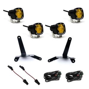 Baja Designs S1 Dual Fog Pocket LED Light Kit for Chevrolet (2024-26) Silverado 2500/3500 (Wide Cornering Light Pattern, Baja Amber/Baja Amber Lens)
