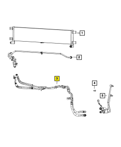 Mopar - Mopar Transmission Cooler Line Pressure And Return Hose And Tube for Ram (2019-24) 2500/3500 6.7L Cummins 68RFE - Image 4