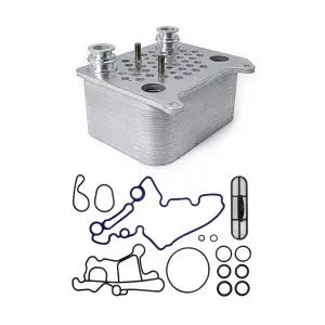 PPE Heavy-duty Replacement Oil Cooler w Gasket Kit for Ford (2003-07) F-250/F-350/F-450/F-550 6.0L Super Duty