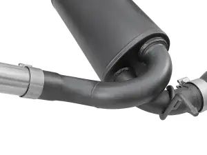 aFe - aFe Power Rebel Series 2-1/2 IN Cat-Back Exhaust System for Jeep (2007-18) Wrangler V6-3.6L/3.8L (409 Stainless Steel w/ Black Tips, 2/4-Door) - Image 4