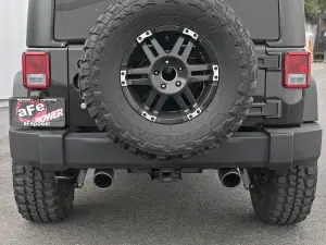 aFe - aFe Power Rebel Series 2-1/2 IN Cat-Back Exhaust System for Jeep (2007-18) Wrangler V6-3.6L/3.8L (409 Stainless Steel w/ Black Tips, 2/4-Door) - Image 7
