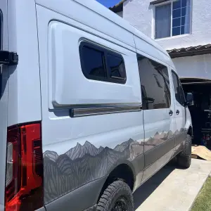 S&B - S&B Wideouts for Mercedes (2007-24) Sprinter Vans (Driver & Passenger Side Set, Driver Window Only Cutout) - Image 4