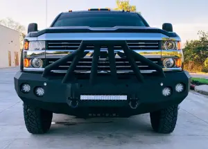 Iron Bull Bumpers - Iron Bull Front Bumper for Chevy (2015-19) Silverado 2500/3500 Silverado, Parking Sensor Cutouts Available - Image 8