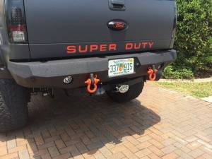 Iron Bull Rear Bumper for Ford (1999-16) F-250/F-350 Super Duty, Parking Sensor Cutouts Available
