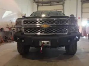 Iron Bull Bumpers - Iron Bull Front Bumper for Chevrolet (2014-15) Silverado 1500, Parking Sensor Cutouts Available - Image 2