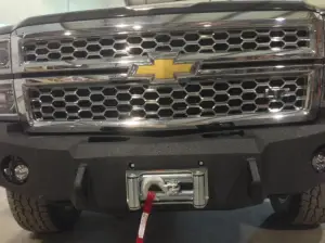 Iron Bull Bumpers - Iron Bull Front Bumper for Chevrolet (2014-15) Silverado 1500, Parking Sensor Cutouts Available - Image 4