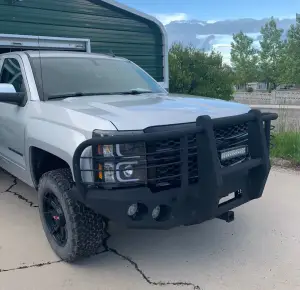 Iron Bull Bumpers - Iron Bull Front Bumper for Chevrolet (2014-15) Silverado 1500, Parking Sensor Cutouts Available - Image 7