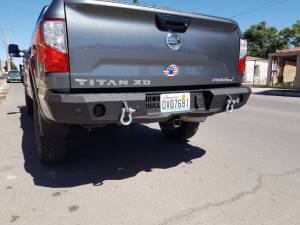 Iron Bull Bumpers - Iron Bull Rear Bumper for Nissan (2016-24) Titan XD, Parking Sensor Cutouts Available - Image 2