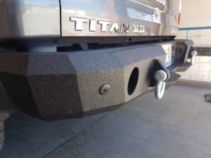 Iron Bull Bumpers - Iron Bull Rear Bumper for Nissan (2016-24) Titan XD, Parking Sensor Cutouts Available - Image 3