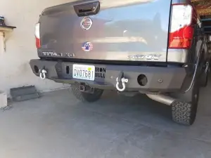 Iron Bull Bumpers - Iron Bull Rear Bumper for Nissan (2016-24) Titan XD, Parking Sensor Cutouts Available - Image 9