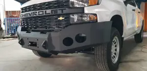 Iron Bull Bumpers - Iron Bull Front Bumper for Chevy (2019-21) 1500 Silverado, Parking Sensor Cutouts Available - Image 4