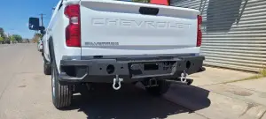 Iron Bull Rear Bumper for Chevrolet (2020-25) 2500/3500 Heavy Duty Silverado, Parking Sensor Cutouts Available