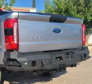 Iron Bull Rear Bumper for Ford (2023-26) F-250/F-350 Super Duty, Parking Sensor Cutouts Available
