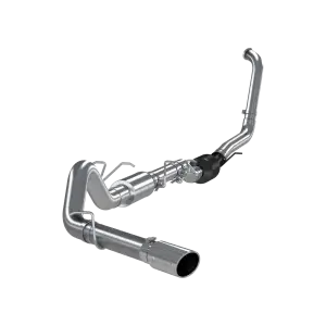 MBRP 4-Inch Turbo-Back Configure Exhaust for Ford (2003-07) F-250/F-350 6.0L Power Stroke, Armor Plus, Single Side Exit, T409 Stainless, Polished, Single Wall, Muffler