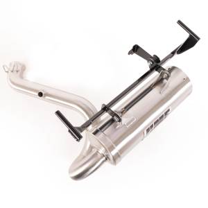 HMF Exhaust Systems for Can-Am (2023-26) Outlander 700, Titan Loud Series, Slip On Application, Gun Metal, Billet Endcap