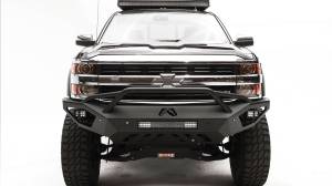 Fab Fours Vengeance Front Sensor Bumper for Chevy (2015-19) 2500HD/3500HD Silverado, w/ Pre-Runner Guard