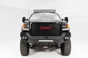 Fab Fours HD Vengeance Front Sensor Bumper for GMC (2015-19) 2500HD/3500HD Sierra, w/ No Guard