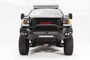 Fab Fours - Fab Fours HD Vengeance Front Sensor Bumper for GMC (2015-19) 2500HD/3500HD Sierra, w/ Pre-Runner Guard - Image 3