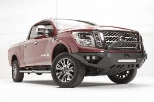 Fab Fours Vengeance Front Sensor Bumper for Nissan (2016-24) Titan XD, w/ Pre-Runner Guard