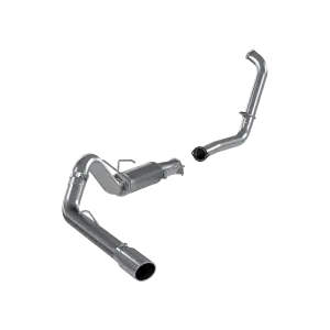 MBRP 4" Turbo Back, Ford (2003-05) Excursion, 6.0L Power Stroke, Single Side Exit, Aluminized (Stock Cat)