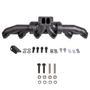 ATS Diesel Pulse Flow Exhaust Manifold Kit for Dodge (2003-07.5) 5.9L Cummins, 2-Pc T4 Manifold w/ Gaskets & Premium Hardware