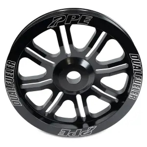 PPE Billet Aluminum Pulley Wheel 816 Style for Chevy/GMC (2001-16) 6.6L Duramax
